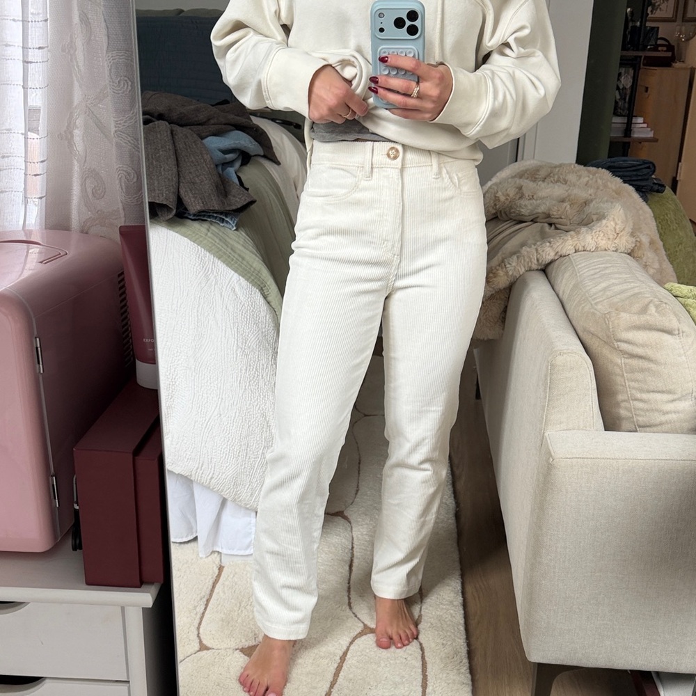 Women's Cream corduroy Jeans
